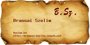 Brassai Szelim névjegykártya